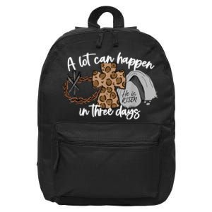 A Lot Can Happen In Three Days Women Men Christian Easter 16 in Basic Backpack