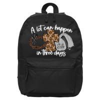 A Lot Can Happen In Three Days Women Men Christian Easter 16 in Basic Backpack