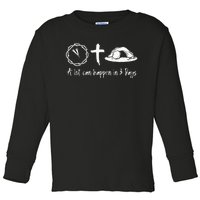 A Lot Can Happen In 3 Days Easter Day Jesus Cross Christian Toddler Long Sleeve Shirt