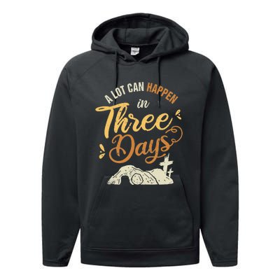 A lot Can Happen In 3 Day Easter Christian Performance Fleece Hoodie