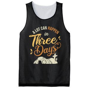 A lot Can Happen In 3 Day Easter Christian Mesh Reversible Basketball Jersey Tank