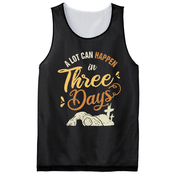 A lot Can Happen In 3 Day Easter Christian Mesh Reversible Basketball Jersey Tank