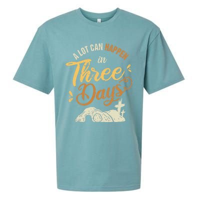 A lot Can Happen In 3 Day Easter Christian Sueded Cloud Jersey T-Shirt