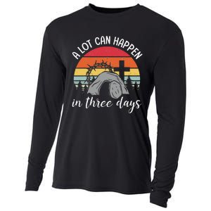 A Lot Can Happen In Three Days Easter Jesus Cooling Performance Long Sleeve Crew