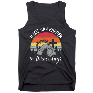 A Lot Can Happen In Three Days Easter Jesus Tank Top