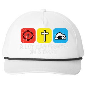 A Lot Can Happen In 3 Days Easter Christians Women Snapback Five-Panel Rope Hat