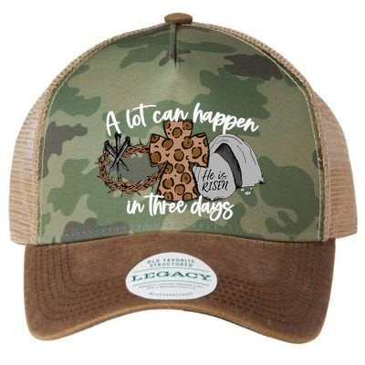 A Lot Can Happen In Three Days Women Christian Easter Legacy Tie Dye Trucker Hat
