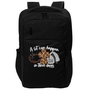 A Lot Can Happen In Three Days Women Christian Easter Impact Tech Backpack