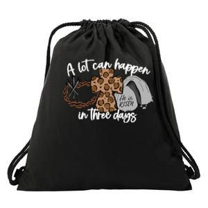 A Lot Can Happen In Three Days Women Christian Easter Drawstring Bag