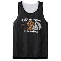 A Lot Can Happen In Three Days Women Christian Easter Mesh Reversible Basketball Jersey Tank