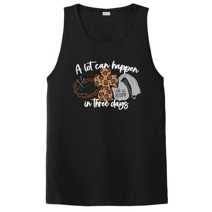 A Lot Can Happen In Three Days Women Christian Easter PosiCharge Competitor Tank