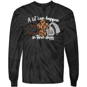 A Lot Can Happen In Three Days Women Christian Easter Tie-Dye Long Sleeve Shirt