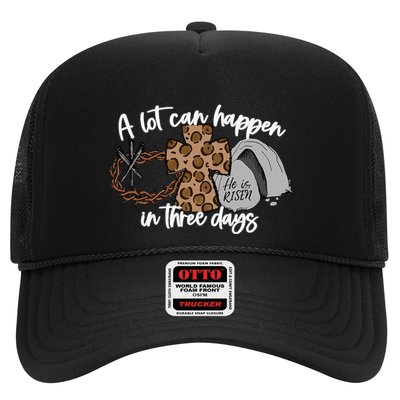 A Lot Can Happen In Three Days Women Christian Easter Trucker Hat