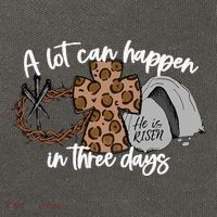 A Lot Can Happen In Three Days Women Christian Easter Cotton Canvas Backpack