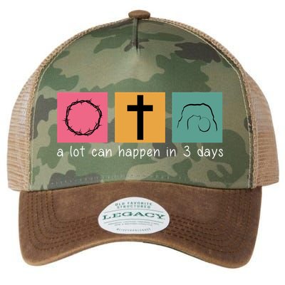 A Lot Can Happen In 3 Days Easter Legacy Tie Dye Trucker Hat