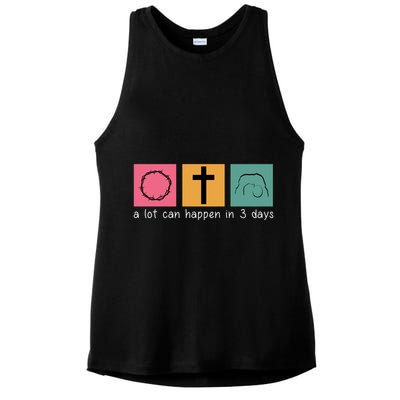 A Lot Can Happen In 3 Days Easter Ladies PosiCharge Tri-Blend Wicking Tank