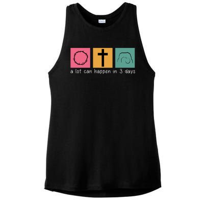 A Lot Can Happen In 3 Days Easter Ladies PosiCharge Tri-Blend Wicking Tank