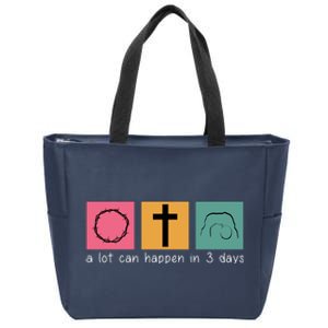 A Lot Can Happen In 3 Days Easter Zip Tote Bag