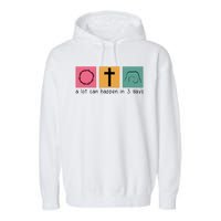 A Lot Can Happen In 3 Days Easter Garment-Dyed Fleece Hoodie