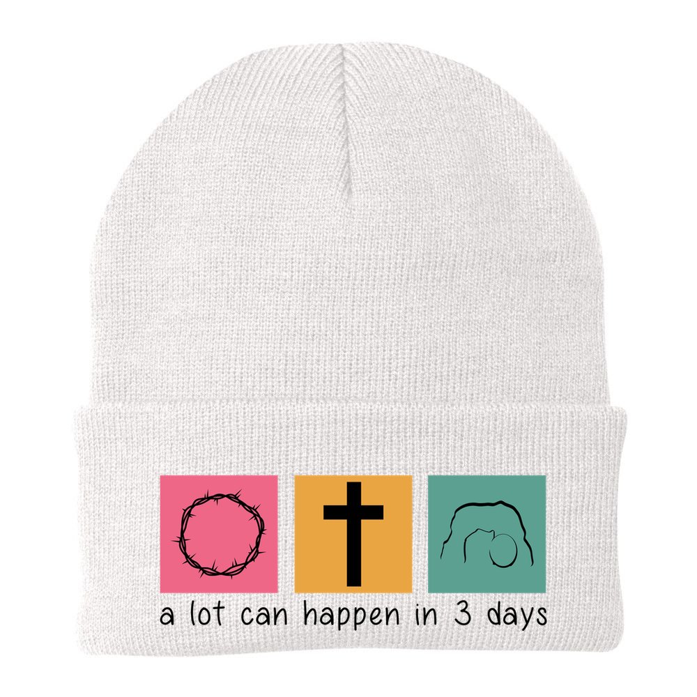 A Lot Can Happen In 3 Days Easter Beanie