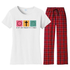 A Lot Can Happen In 3 Days Easter Women's Flannel Pajama Set