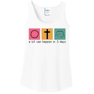 A Lot Can Happen In 3 Days Easter Ladies Essential Tank