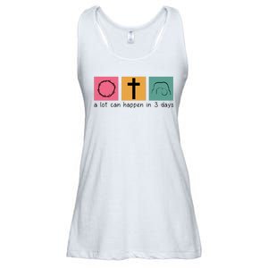 A Lot Can Happen In 3 Days Easter Ladies Essential Flowy Tank