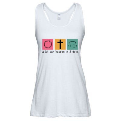 A Lot Can Happen In 3 Days Easter Ladies Essential Flowy Tank