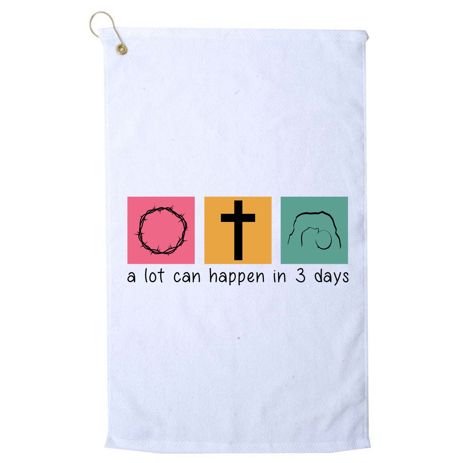 A Lot Can Happen In 3 Days Easter Golf Towel