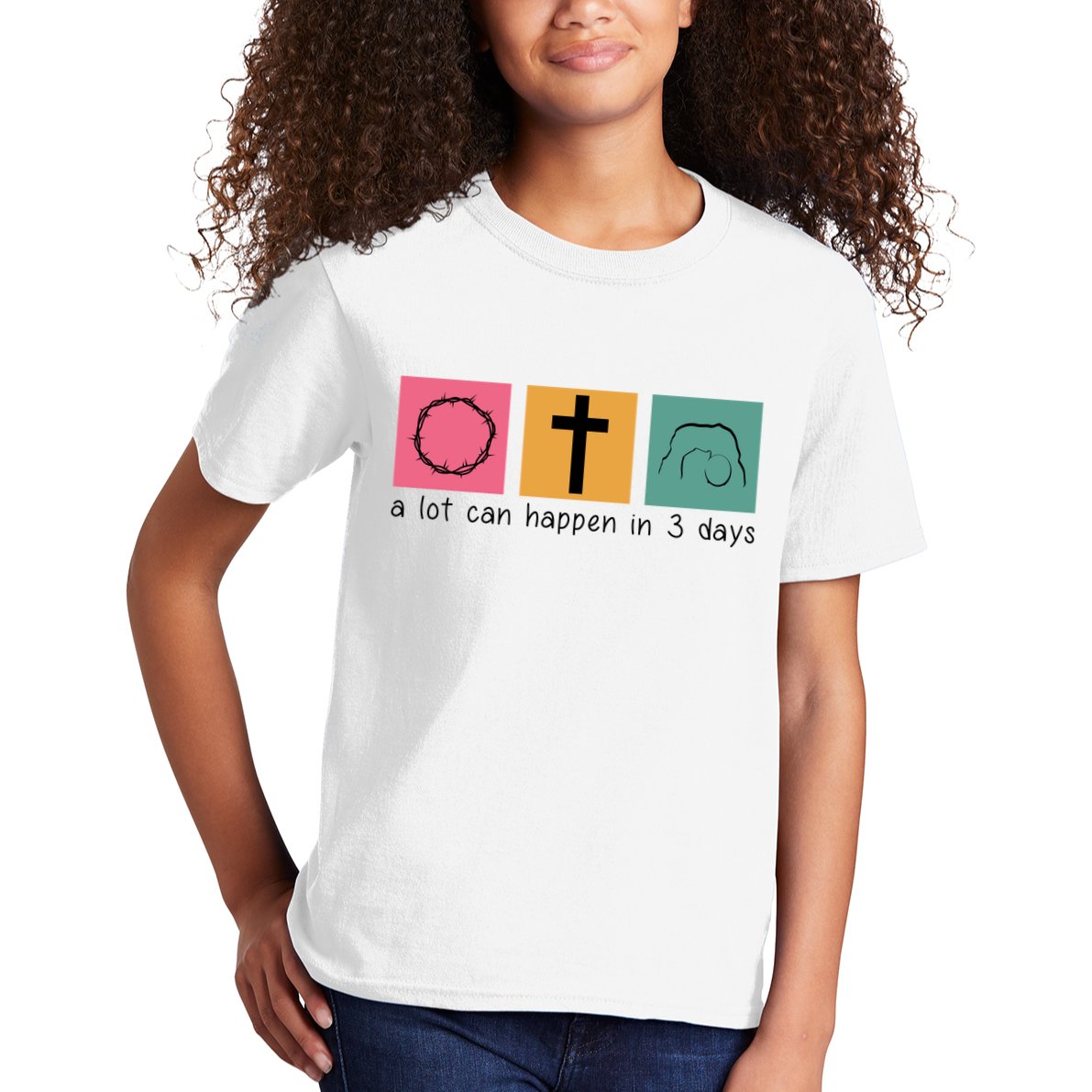 A Lot Can Happen In 3 Days Easter Kids T-Shirt