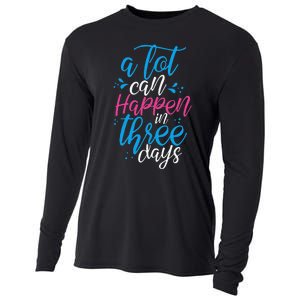 A Lot Can Happen In Three Days Easter Jesus Christian Attire Cooling Performance Long Sleeve Crew