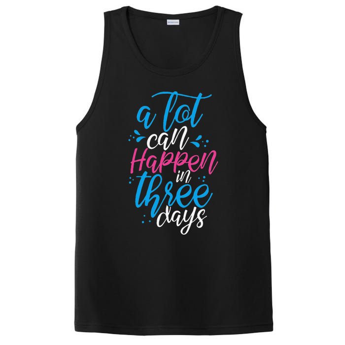 A Lot Can Happen In Three Days Easter Jesus Christian Attire PosiCharge Competitor Tank