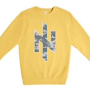 Azov Camo Support Ukraine Military Premium Crewneck Sweatshirt