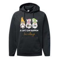 A lot can happen in 3 days easter jesus gnomes christian Performance Fleece Hoodie