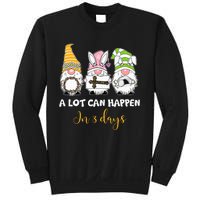 A lot can happen in 3 days easter jesus gnomes christian Sweatshirt