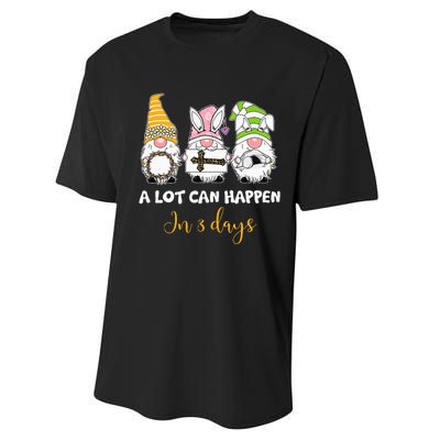 A lot can happen in 3 days easter jesus gnomes christian Performance Sprint T-Shirt