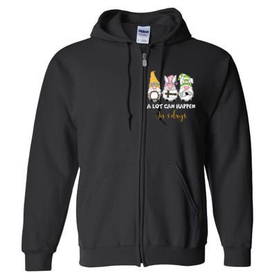 A lot can happen in 3 days easter jesus gnomes christian Full Zip Hoodie