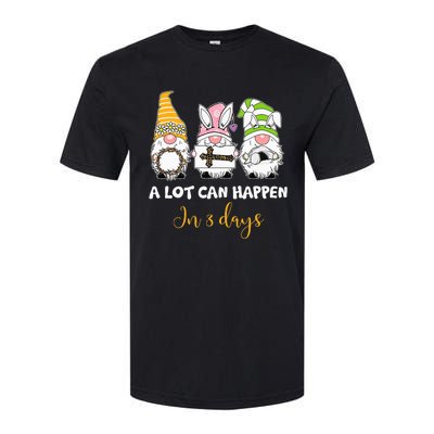 A lot can happen in 3 days easter jesus gnomes christian Softstyle® CVC T-Shirt