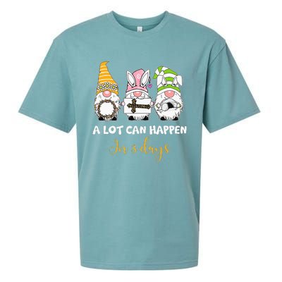 A lot can happen in 3 days easter jesus gnomes christian Sueded Cloud Jersey T-Shirt