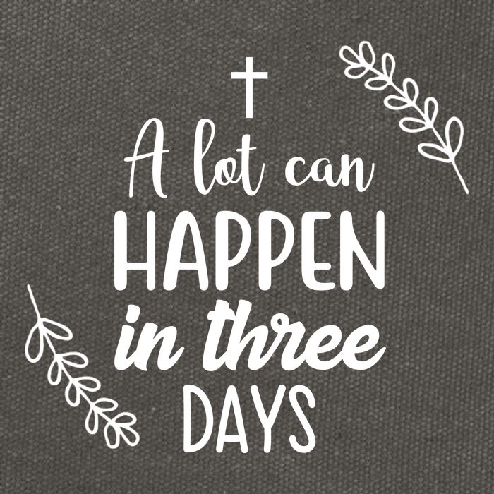 A Lot Can Happen In Three Days Easter Jesus Cotton Canvas Backpack