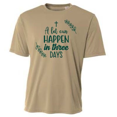 A Lot Can Happen In Three Days Easter Jesus Cooling Performance Crew T-Shirt