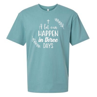 A Lot Can Happen In Three Days Easter Jesus Sueded Cloud Jersey T-Shirt