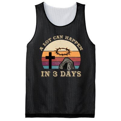 A Lot Can Happen In 3 Days Easter Religious Mesh Reversible Basketball Jersey Tank