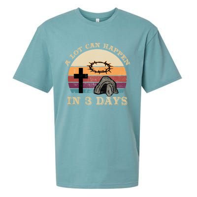 A Lot Can Happen In 3 Days Easter Religious Sueded Cloud Jersey T-Shirt