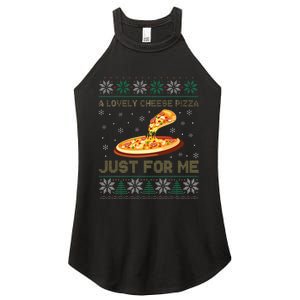 A Lovely Cheese Pizza Just For Me Christmas Pizzeria Cheesy Women's Perfect Tri Rocker Tank