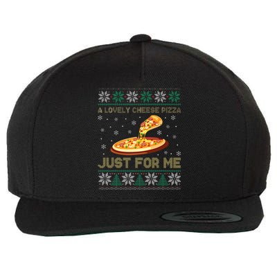 A Lovely Cheese Pizza Just For Me Christmas Pizzeria Cheesy Wool Snapback Cap