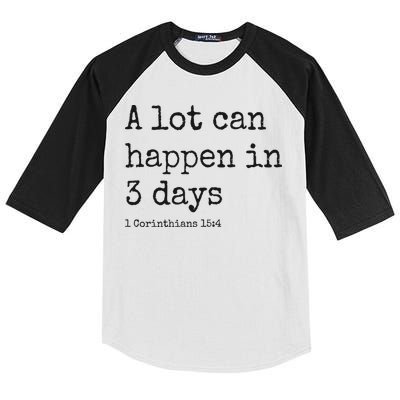A Lot Can Happen In 3 Days Easter Kids Colorblock Raglan Jersey