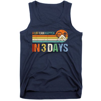 A Lot Can Happen In 3 Days Vintage Retro Christ Jesus God Tank Top