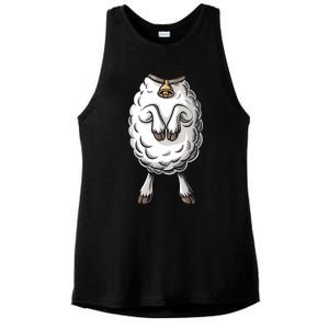 Adult Lamb Costume Ladies PosiCharge Tri-Blend Wicking Tank