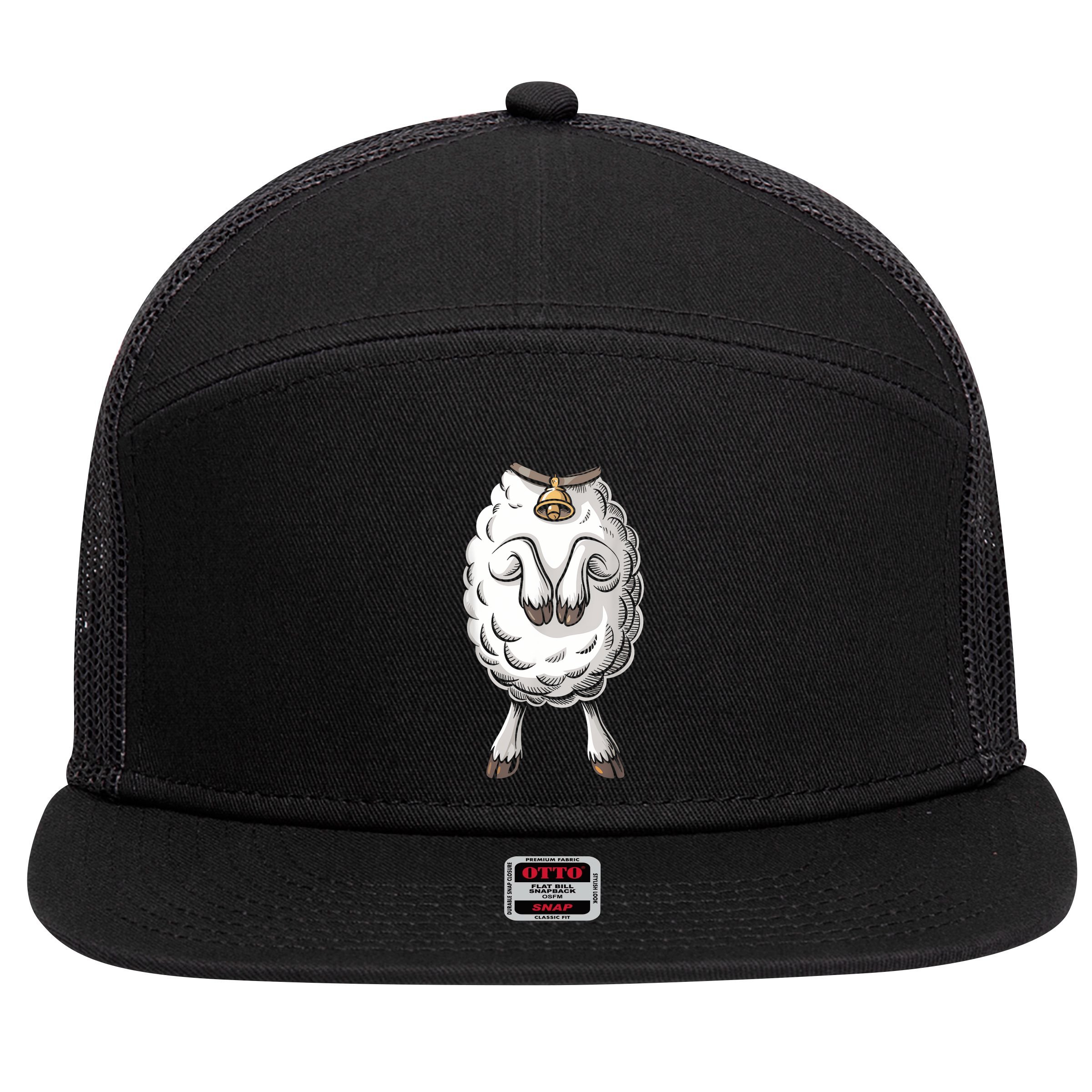Adult Lamb Costume 7 Panel Mesh Trucker Snapback Hat
